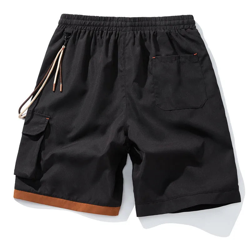 Men's plus size bamboo fibre shorts in loose fit with high waist and cropped length
