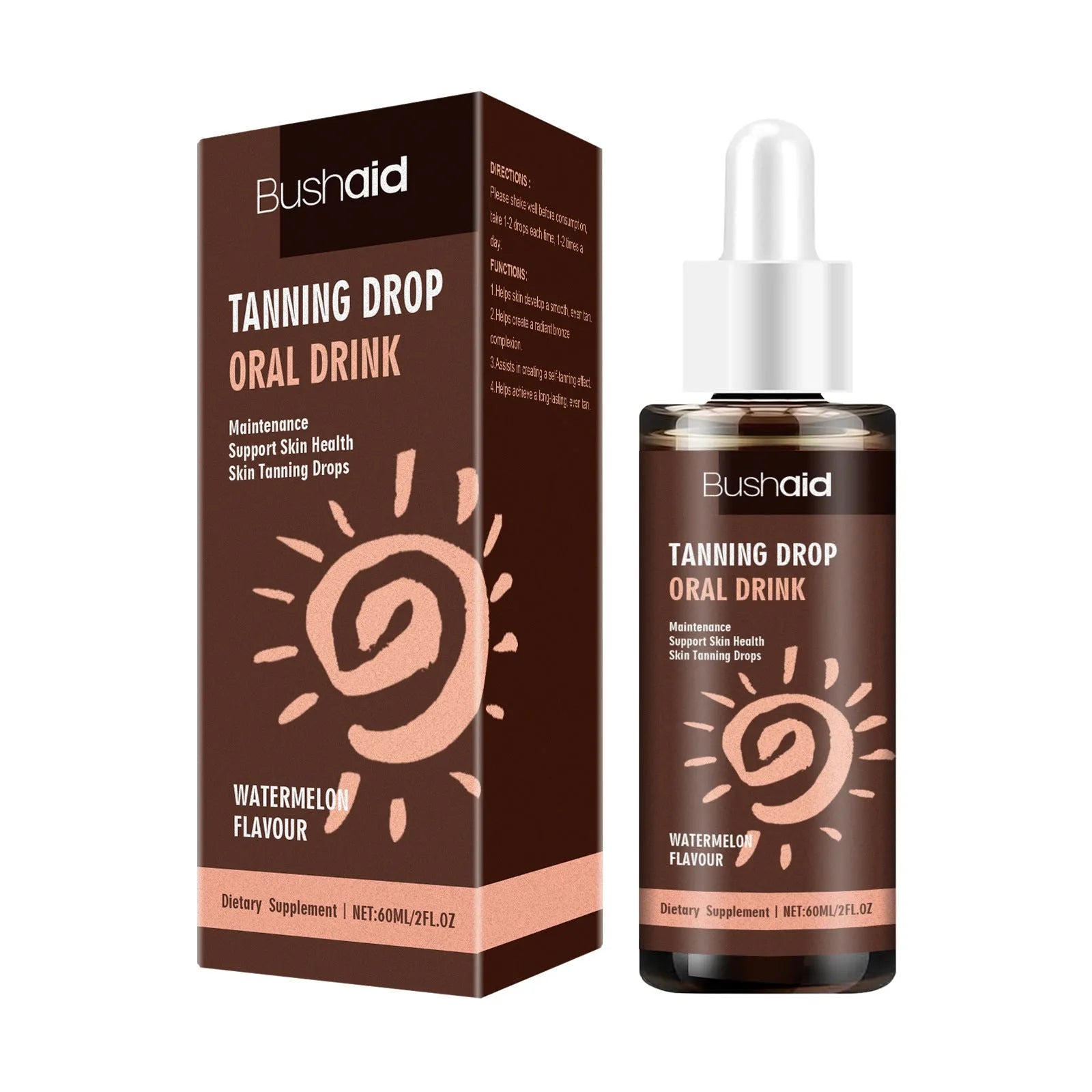 60ml sun protection tanning essence bottle for body care