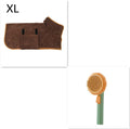 Hand-held pet grooming brush with stainless steel needles in pumpkin colour design