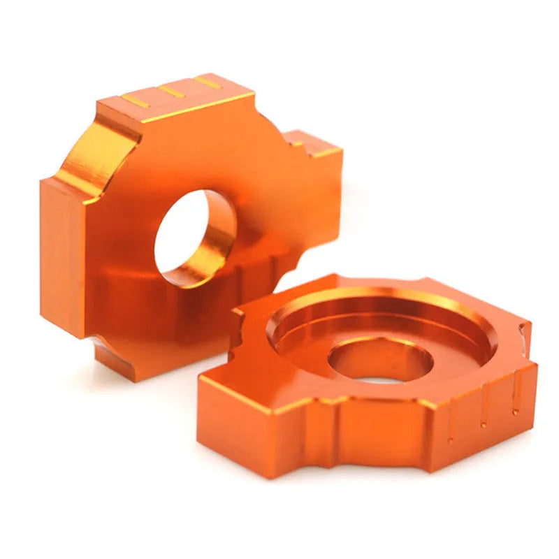 Orange motorcycle regulator screws for KTM DUKE rear fork modification