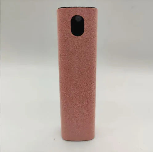 2 in 1 screen cleaner kit with microfiber cloth in pink and gray for phone and computer screens
