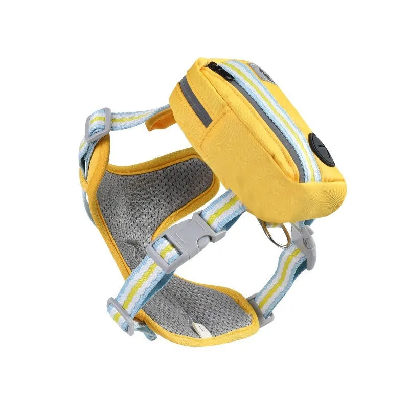 Explosion-proof anti-strangulation pet harness in Oxford cloth with attached holding rope