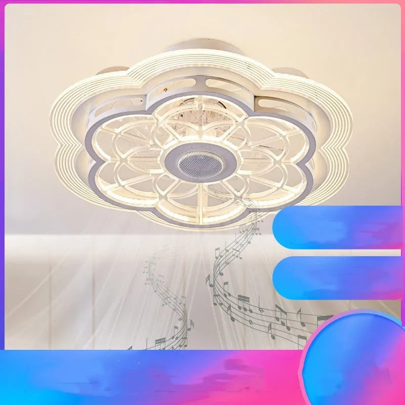 Chijia 8018 super quiet ceiling fan light with PMMA lampshade for bedroom and study in simple modern style