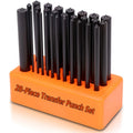 Orange punch needle tool with metal head for rug tufting and textile crafts