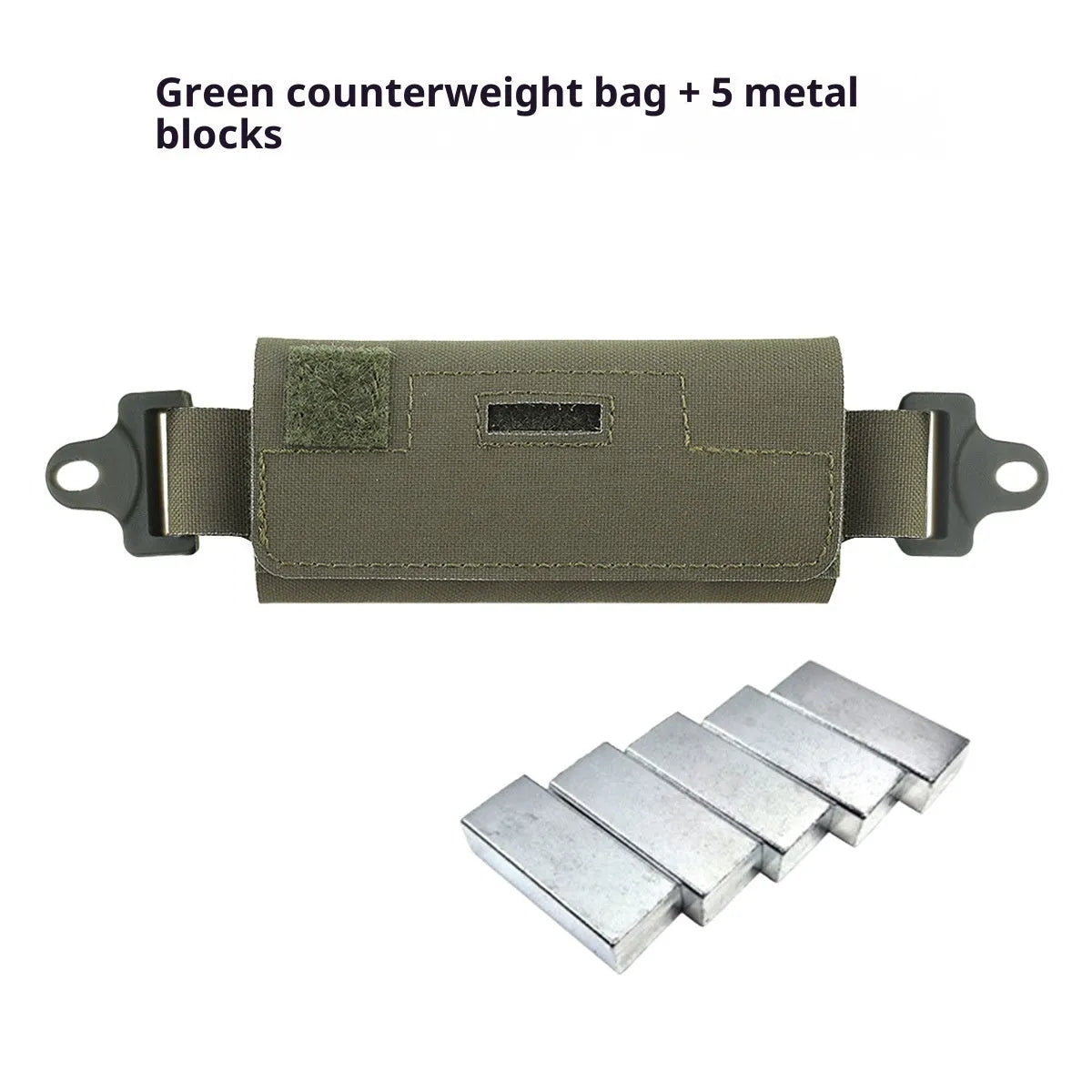 Outdoor Tactics metal helmet balance weight bag with five adjustable metal blocks in Black