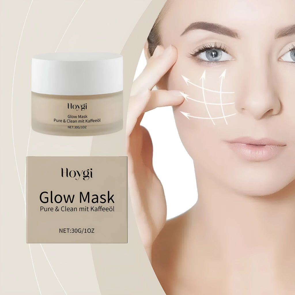 Moisturising facial mask for skin lightening with coffee seed oil, 5.1x3.9cm 30g content