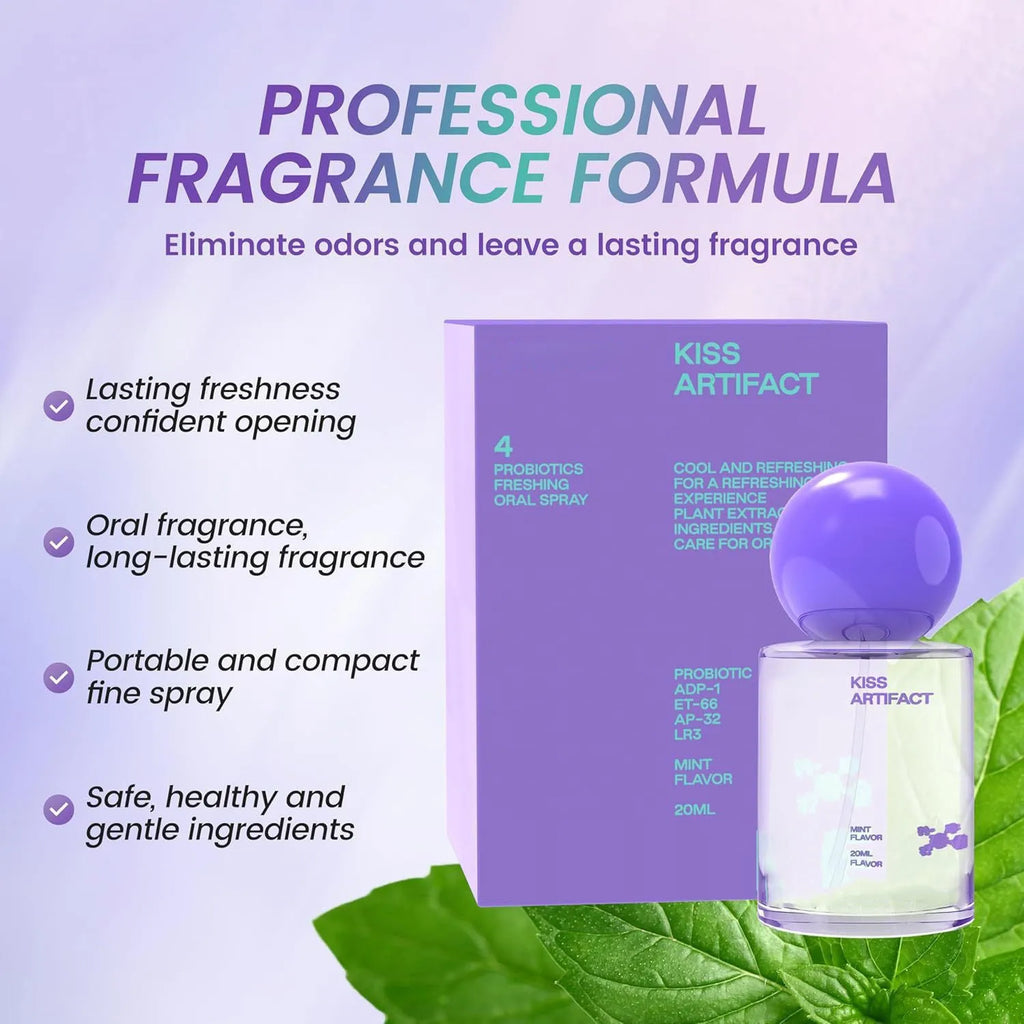 20ml portable oral spray bottle with long-acting probiotics for hydrating oral care