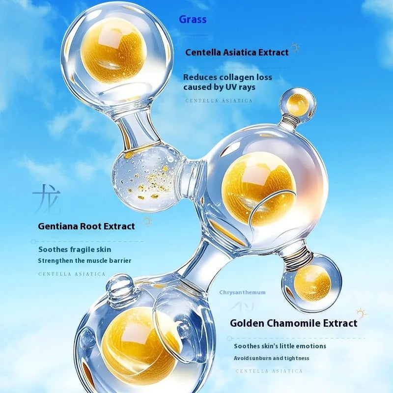 Crystal sunscreen spray SPF50 bottle with 90ml content for military training UV protection