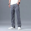 Men's loose straight-leg lyocell jeans in light blue, blue grey, smoky grey or retro blue