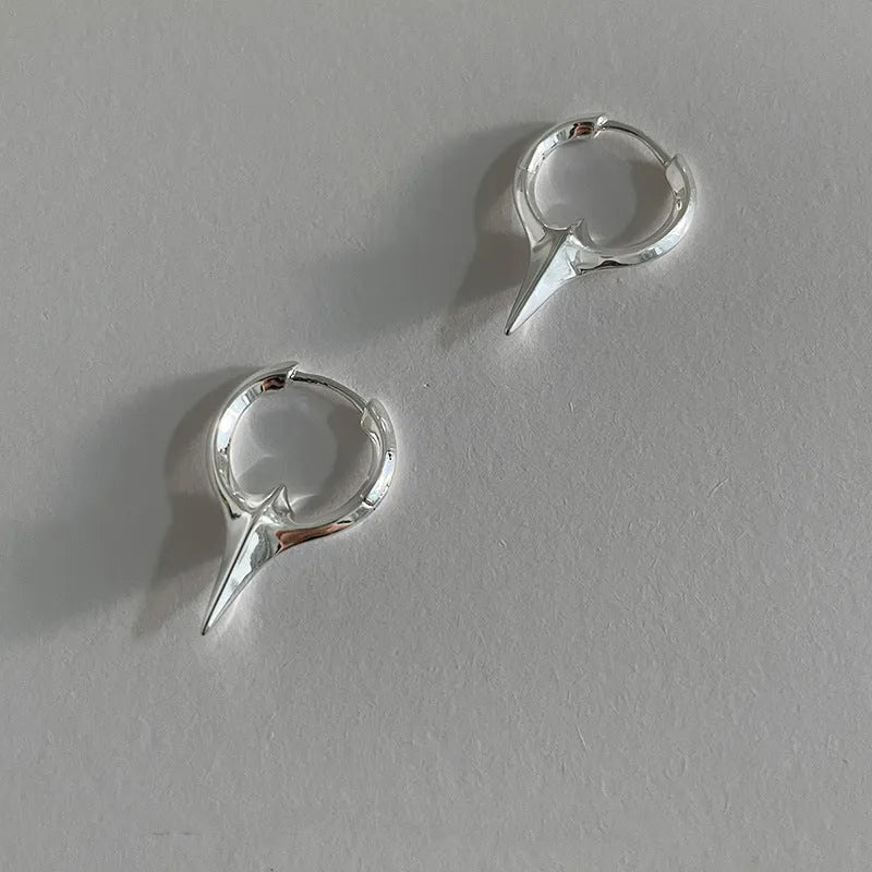 Women's geometric star ear clips with copper white gold electroplated finish and personality temperament design