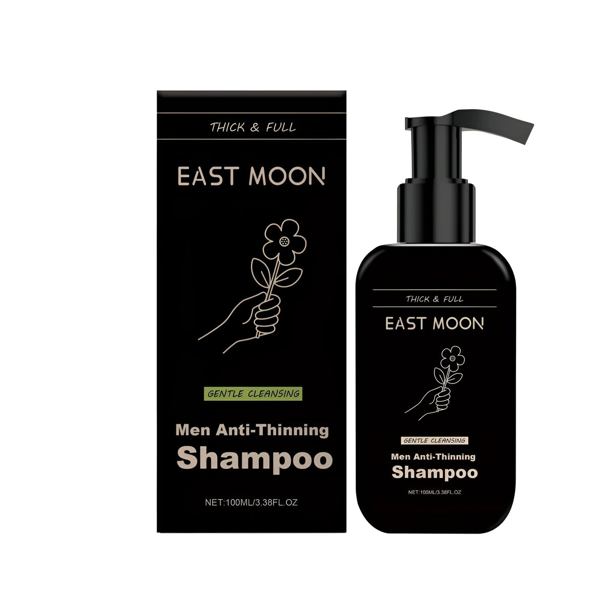 Men's thick and rich shampoo 100ml bottle with biotin and botanical extracts