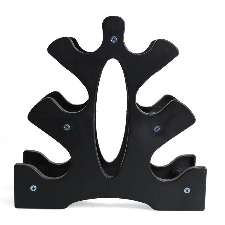 Removable PVC dumbbell bracket support rack for home gym storage organisation