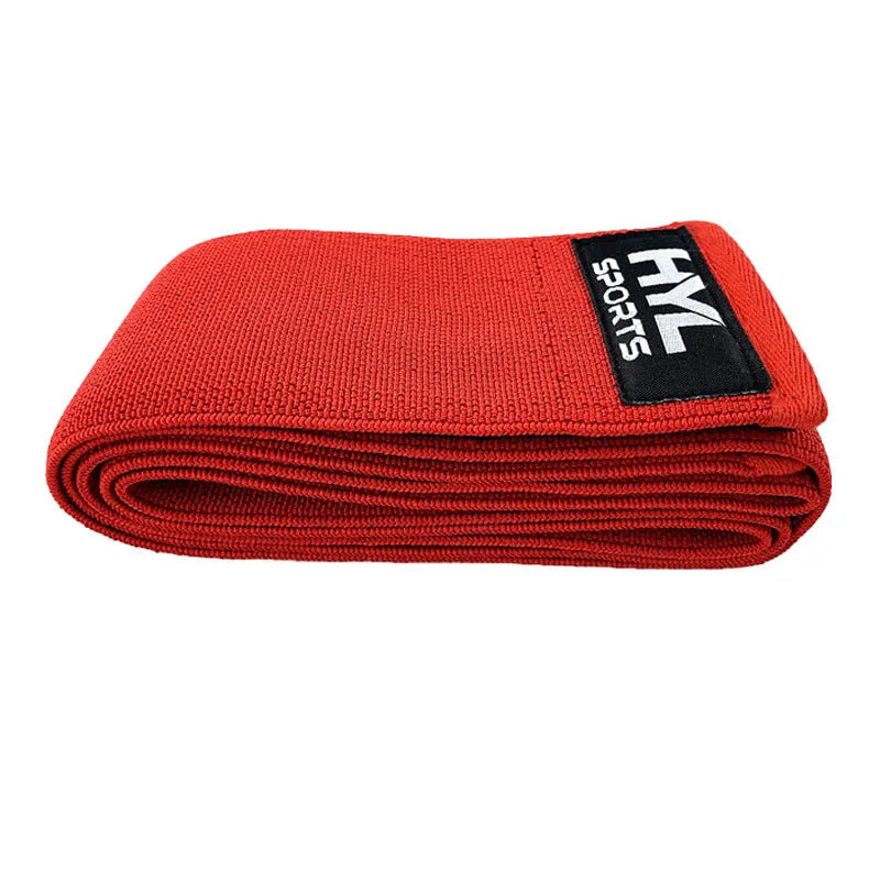 High elastic nylon knee pad in black with winding bandage design for weightlifting squat gym support