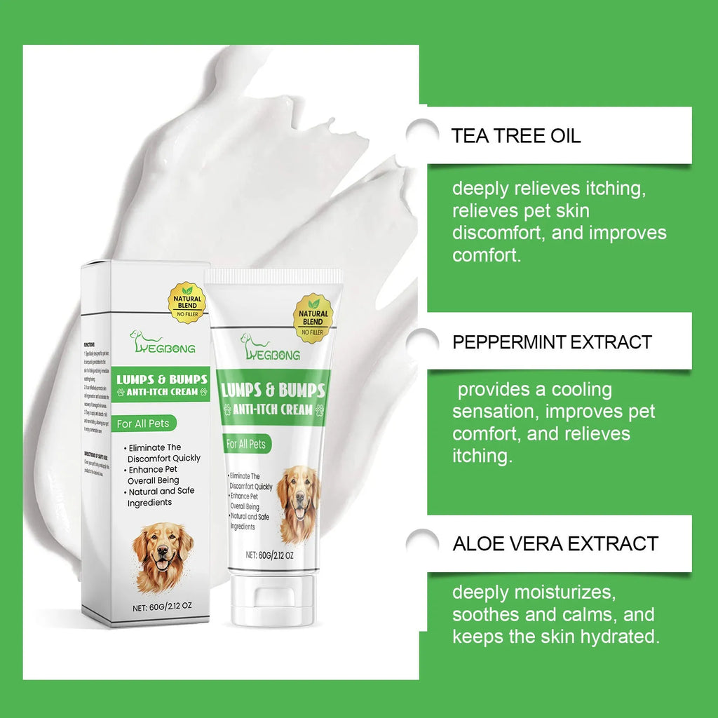 60g tube of pet antipruritic cream for cats with natural extracts.
