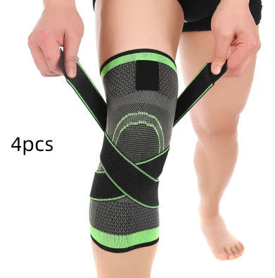 Premium sports knee pads with adjustable straps, breathable fabric, and sturdy construction for injury prevention and high-performance athletics