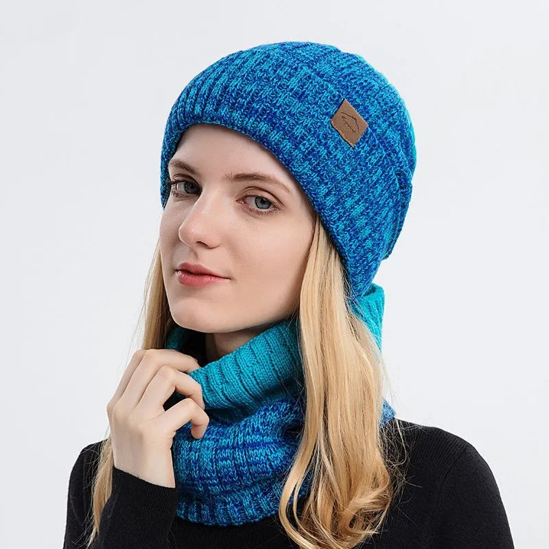 Men's thickened fleece-lined woolen winter hat with dome crown in black, grey and navy options