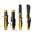 Large capacity leather golf bag in yellow with zippered compartments