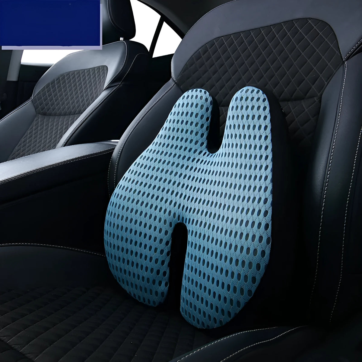 Memory foam lumbar support cushion with hollow back design for car and office use