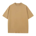 Men's pure cotton short sleeve round neck loose t-shirt, available in multiple colours, on plain background