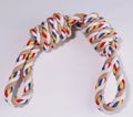 Pet cotton rope bite toy 60cm dog teeth cleaner chew on white background