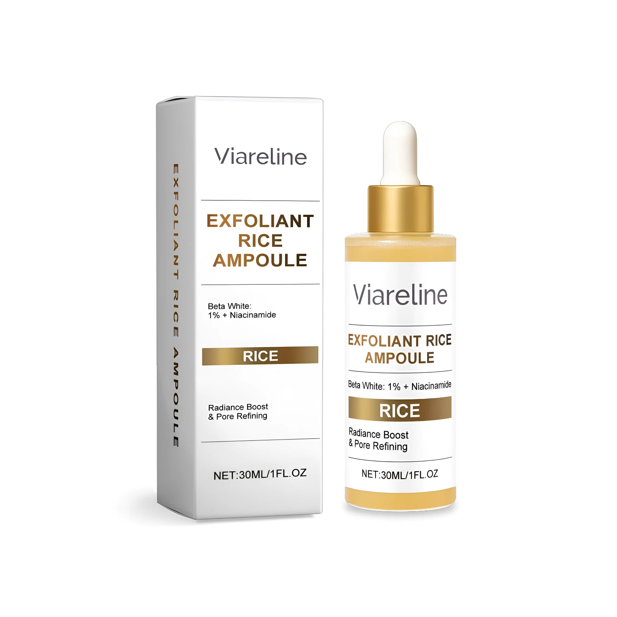 30ml exfoliating rice liquid bottle for wrinkle relief and moisturising skincare