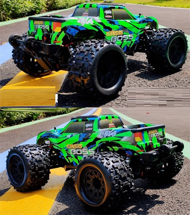 Off-road 4WD brushless RC racing car with aluminium chassis and steel gears for adults