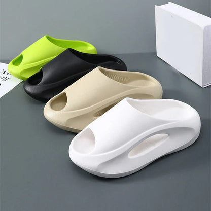 Stylish and comfortable unisex peep-toe slippers in various colors and sizes, perfect for summer