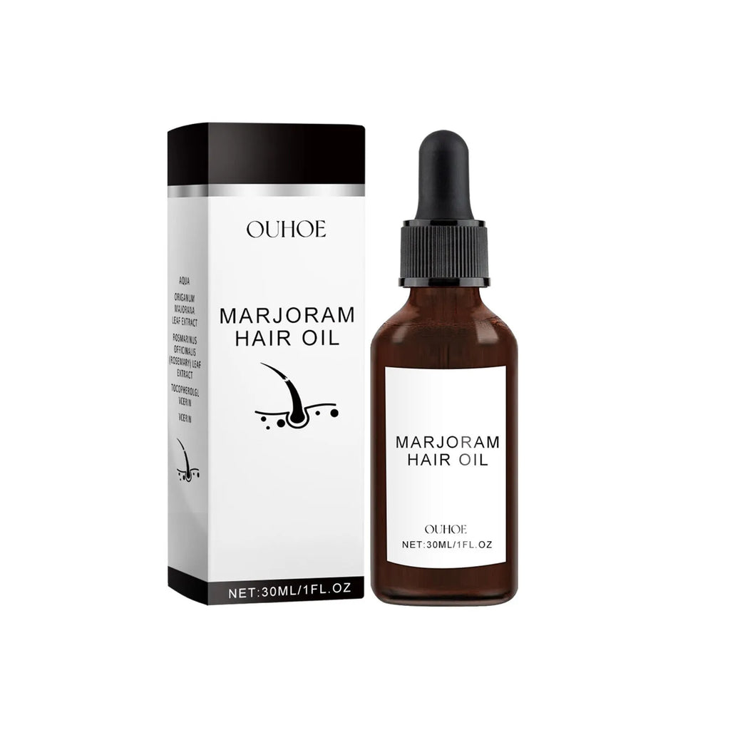 Marjoran Mi Hair Oil 30ml bottle with marjoram extract for dry hair repair