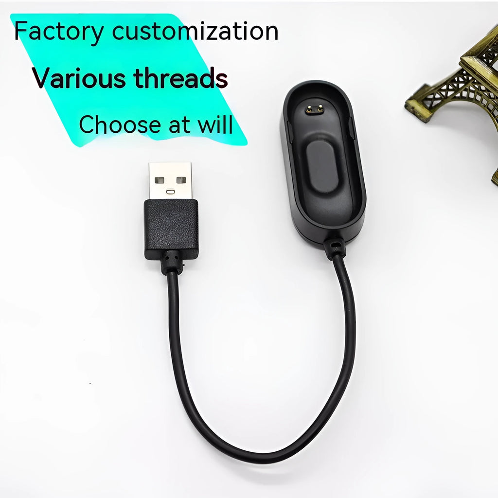 Smart bracelet magnetic charger data cable in plastic with lengths from 13cm to 100cm for M2 M3 M4 M5 M6 M7 7pro M8