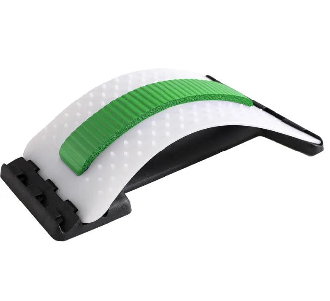 Adjustable back stretcher massager for waist back neck pain relief with multiple therapy modes