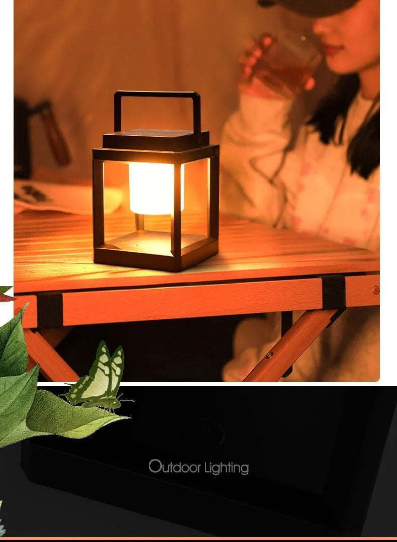 Outdoor USB handheld ambient lantern, IP55, 135 x 180mm, black cover or white shell, 5-10W