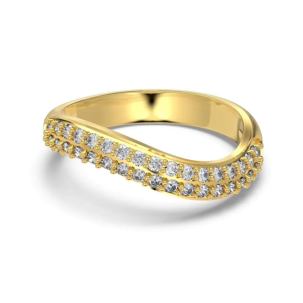 S925 sterling silver snake-shaped ring with zircon inlay, platinum electroplated finish on display