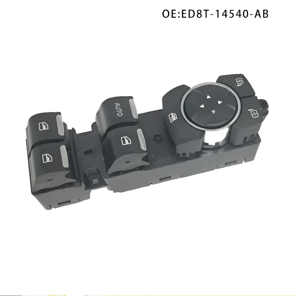 Black ABS electric window regulator for Ford Focus car door.