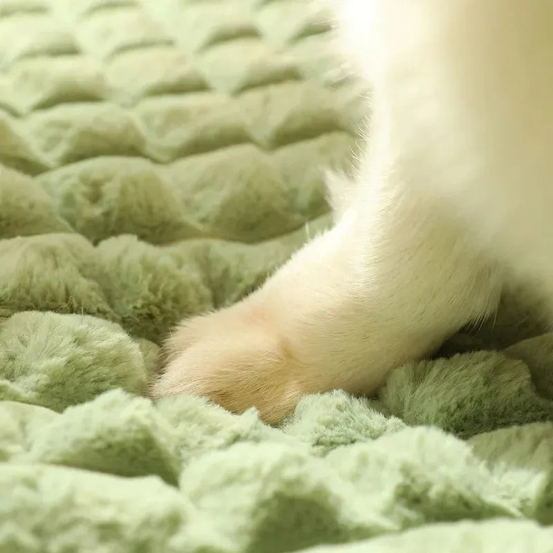Coffee coloured washable dog bed mat with detachable cover for large dogs in autumn and winter