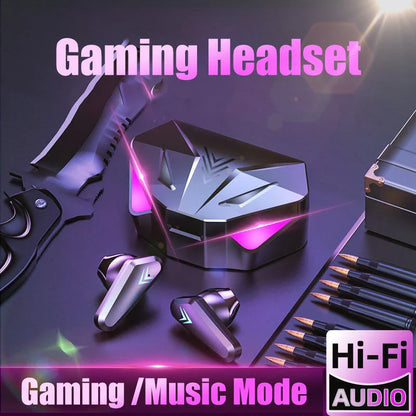 Wireless gaming headphones with HIFI sound, noise reduction, and Bluetooth connectivity for an immersive audio experience