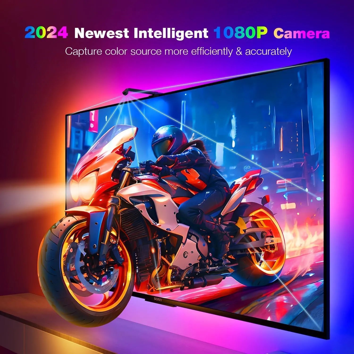 5 metre RGB LED ambience light strip for television and computer monitor background synchronised lighting