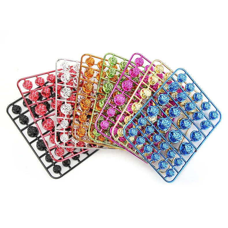 30-piece motorcycle engine screw cap set in eight colours including black, red, gold, blue, silver, green, orange, and purple