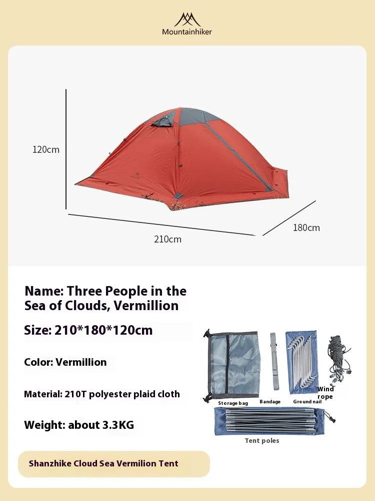 Outdoor camping rainproof sun protection portable storage tent 210D polyester double 210x140x110cm