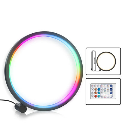 Smart color-changing LED night light with music sync and customizable lighting options for home decor