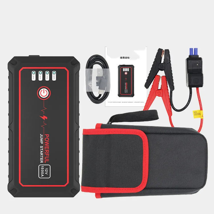 12V car emergency starting power supply 14000mAh with smart clip, Type-C cable and storage bag
