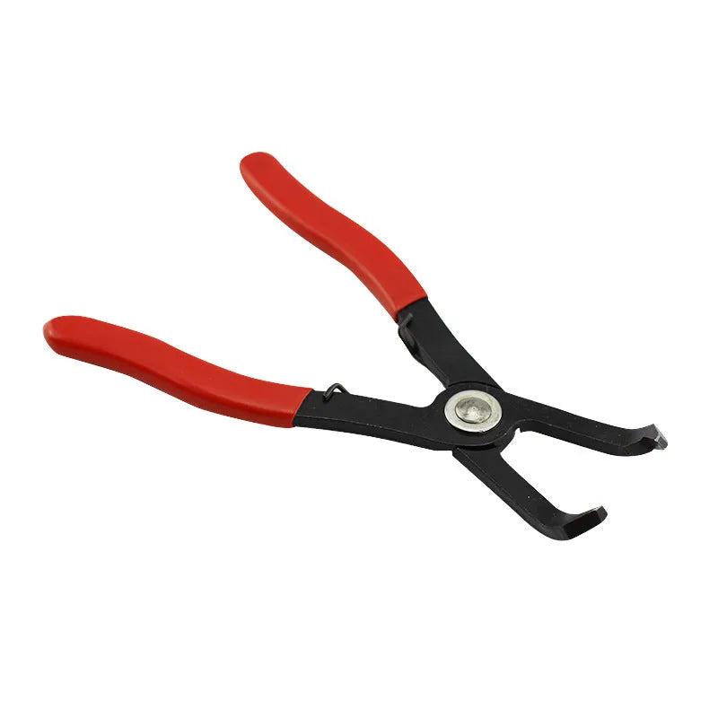 Red interior round nail removal pliers with PVC handles for door panel installation