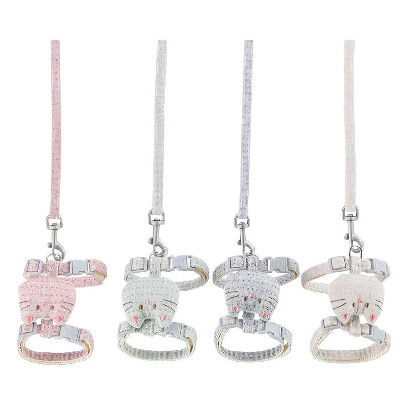 T-shaped cloth cat pulling rope toy in multiple colours for interactive play