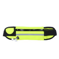 Nylon fitness waist bag in solid colour with zippered pocket and soft handle, 20x10cm size