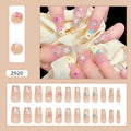 24 detachable double star crystal nail stickers with glue tube in Z920 Millennium colour