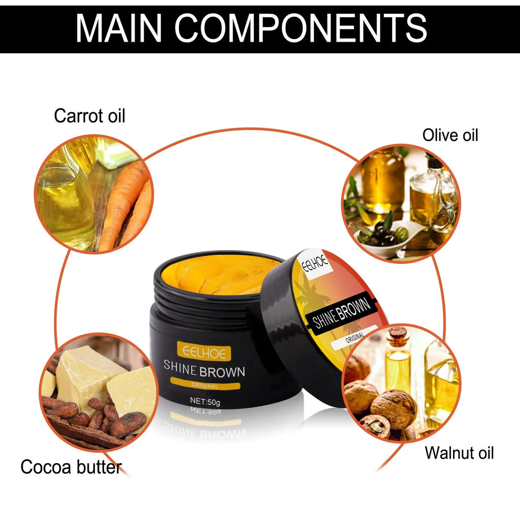 Wheat complexion body tanning moisturizing cream 50g tub, 5.3 x 5.3 x 4.5cm body cream