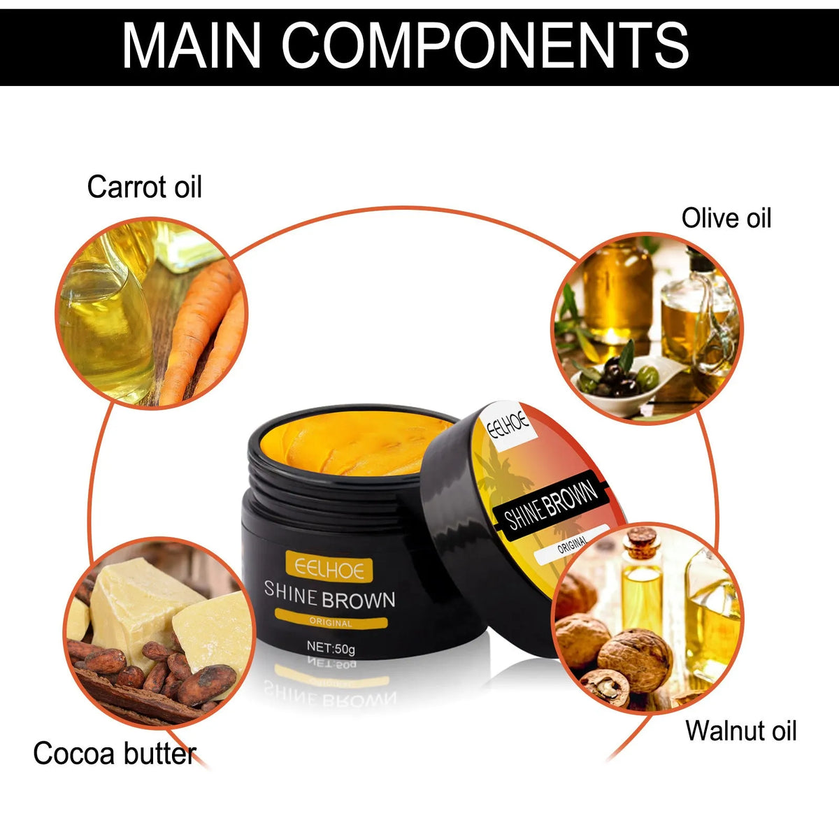 Wheat complexion body tanning moisturizing cream 50g tub, 5.3 x 5.3 x 4.5cm body cream