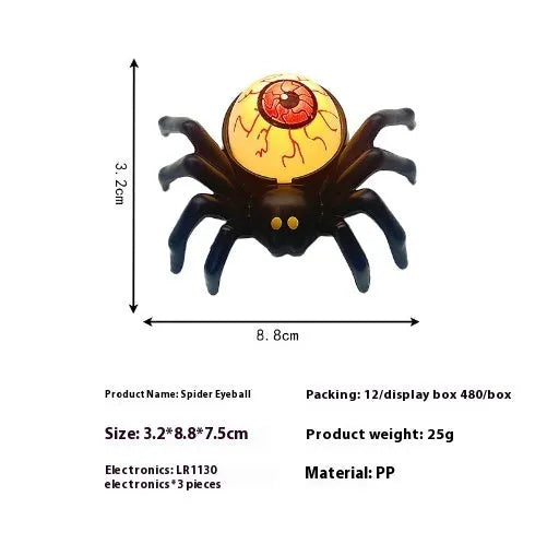 Halloween spider candlestick ornament with plastic construction and American style design.