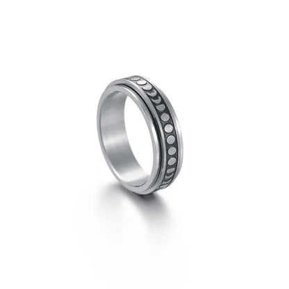 Dazzling titanium steel rings featuring celestial motifs like stars, moons, and more for a captivating and stylish accessory