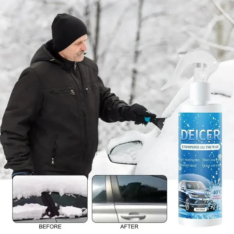 250ml aerosol can of car windscreen deicer spray for snow and ice removal
