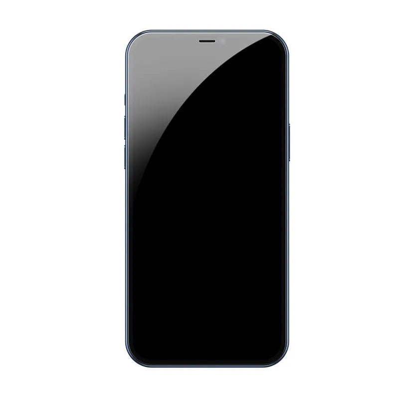 0.3mm curved privacy tempered glass screen protector for iPhone 12, 12 Pro and 12 Mini, black, two pieces